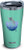 Tervis 1349305 Guy Harvey - Mint and Navy Marlin Stainless Steel Insulated Tumbler with Clear and Black Hammer Lid, 20oz, Silver