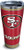Tervis 1324180 NFL San Francisco 49ers - Touchdown Stainless Steel Insulated Tumbler with Clear and Black Hammer Lid, 30 oz, Silver