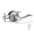 Wave Door Handle Lever Set - Passage for Hallway, Closet - Satin Nickel