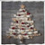 BROSHAN Grey Christmas Shower Curtains for Bathroom Set, Xmas Tree on Wooden Christmas Bath Curtain, Rustic Christmas Tree Shower Curtain Set with Hooks, 72 x 72