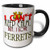 3dRose 241986_4"I Cant Keep Calm, Ferrets Two Tone Mug, 11 oz, Black