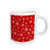 3dRose White Snowflakes Red Background Ceramic Mug, 11-Ounce