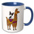 3dRose 270055_6 Funny Cool Boston Terrier Dog Riding Llama Cartoon Mug, 11 oz