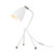 Novogratz x Globe Electric Novogratz x Globe Aiden 16" Desk Lamp, Matte White, Antique Brass Accents, Clear Cord, in-Line On/Off Switch 67336