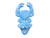 Hampton Nautical K-9112-light-blue Wall Mounted Crab Bottle Opener, 6"