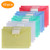 Xzyppci Plastic Envelopes Poly Envelopes, 40 Pack Clear Document Folders US Letter A4 Size File Envelopes with Label Pocket & Snap Button for School Home Work Office Organization, 5 Assorted Colors