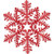 amscan Large Glitter Plastic Red Snowflake Cutout | Christmas Decoration
