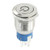 Uxcell DC 12V LED SPDT Locking Stainless Steel Push Button Switch, 19mm