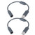 2 Pack Replacement Dongle USB Breakaway Cable for Xbox 360 Wired Controllers - Dark Grey