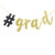 INNORU # Grad Banner - Gold Glitter Congrats Grad Sign, Graduate Party Decorations Supplies