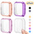 XIMU Screen Protector Case Compatible with Fitbit Versa (Not for Versa 2), 4-Pack Soft TPU Plated Full Coverage Protector Case Bumper Frame Accessories for Versa Special Edition Smart Watch