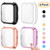 XIMU Screen Protector Case Compatible with Fitbit Versa (Not for Versa 2), 4-Pack Soft TPU Plated Full Coverage Protector Case Bumper Frame Accessories for Versa Special Edition Smart Watch