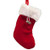 Kurt Adler Red Velvet Stocking with White Fur Cuff