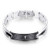 Men's Vintage Stainless Steel Black Cross Silver English Bible Lords Prayer Religious Link Wrist Bracelet (Black Silver)