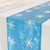 TRLYC Turquoise Sequin Table Runner with Shimmer White Snowflake Pattern for Christmas Party Decoration-12 x108