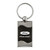 Ford Racing on Black Rectangular Wave Keychain - Officially Licensed