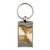 Mazda Miata MX-5 Logo on Gold Rectangular Wave Keychain - Officially Licensed