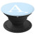 White Initial Letter A Heart Monogram On Pastel Light Blue PopSockets Grip and Stand for Phones and Tablets
