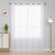 Deconovo White Wide Sheer Curtain Grommet Voile Drape Curtain for Living Room 1 Panel 80x84 Inch
