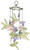 Sunset Vista Metal Garden Wind Chimes, Hummingbird and Flowers, 12-Inch