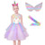 MHJY Girls Unicorn Dress Unicorn Costume with Headband, Wings and Sash for Birthday Party Christmas Dress up MHJY Girls Unicorn Dress Unicorn Costume with Headband, Wings and Sash for Birthday Party Christmas Dress up
