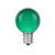 Novelty Lights 25 Pack G30 Outdoor Globe Replacement Bulbs, Green, C7/E12 Candelabra Base, 5 Watt
