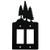 3 Pine Trees Double Gang Light Switch Wall Plate (Double Rocker (GFCI), Black)