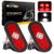 Partsam 2Pcs 6" Oval Led Trailer Tail Lights with Integrated Backup Reverse Lights 14LED Flush Mount Sealed 12V with 2 Plugs