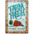 TISOSO Farm Fresh Locally Grown! Retro Vintage Metal Tin Sign Country Home Bar Wall Decor Art Poster 12X8 Inches