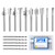 SPTA 10Pcs HSS Router Carbide Engraving Bits & 5Pcs Drill Bit-1/8"(3mm) Shank For Proxxon Dremel Rotary Tools for DIY Woodworking, Carving, Engraving, Drilling