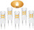 G8 LED Light Bulb 2.5 Watts Warm White - G8 Base Bi-pin Xenon JCD Type LED 120V 20W Halogen Replacement Bulb for Under Counter Kitchen Lighting, Under-Cabinet Light.Pack of 5 (Warm White)