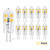 G4 LED Bulb 2W 12V, 20W Halogen JC Bulb Replacement, G4 Bi Pin Bulb, Warm White 3000K 200lm, No Flickering, 10-Pack