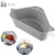 Sink Strainers Basket, Kitchen Drain Shelf Sink Storage Holder, Multifunctional Hanging Shelf Organizer with 2 Suction Cups for Kitchen Bathroom Support Corner (Grey)