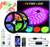 LED Strip Lights,APP Control Bluetooth Music Sync Color Changing Waterproof LED Lights Rope Lights,5050 RGB 32.8ft LED light strips, 300leds,40-Key Controller, can be Used for Home, TV and Party