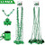 Tonak St Patricks Day Green Shamrock Necklace Plastic Shamrock Bead Necklaces with Shot Glass St Patricks Day Accessories for Women and Men St Patricks Day Decorations Party Supplies 12pcs