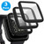 LOZA for Fitbit Versa 2 Screen Protectors, (3 Pack) Full Coverage Screen Protector Cover for Versa 2 Smartwatch, Bubble Free HD Clear Anti-Scratch Protective Film Accessories for Versa 2 (Black)