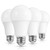 TechgoMade Dimmable LED Light Bulbs A19 60W Equivalent, Daylight 5000K Edison Bulb, LED Chandelier Light Bulbs for Home, A19 Frosted Light Bulb 800-Lumen, E26 Base, 4-Pack