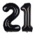 Tim&Lin 40 inch Black 21 Number Jumbo Foil Mylar Helium Balloons - Party Decoration Supplies Balloons - Great for 21th Birthday or 21th Any Anniversary Parties Events