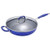 Momscook Saute Pan 12-Inch Classic Brights Hard Enamel Aluminum Nonstick Covered Skillet, Dishwasher Safe Sautepan, Blue