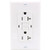 Baomain GFCI Outlet Receptacle 20Amp 120VAC 60Hz Tamper-Resistant Outlet, Ground Fault Circuit Interruptor, LED indicator UL&CUL listed with Wall Plate White