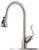 APPASO Single Handle Pull Down Kitchen Faucet with Sprayer, Stainless Steel Brushed Nickel High Arc Single Hole Pull Out Spray Head Kitchen Sink Faucet with Escutcheon