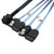 CABLEDECONN Internal HD Mini SAS (SFF-8643 Host) to 4X SATA (Target) Hard Drive Cable (0.5M)