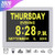 [2020 Upgraded] Digital Day Clocks,16 Reminders,Custom Alarms, Electronic Calendar for Memory Loss Elderly Dementia Sufferers Alzheimers Wall Vision Impaired Patients Kids Room (8'' White)