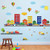 decalmile Construction Kids Room Wall Decals Transportation Cars Wall Stickers Baby Nursery Childrens Bedroom Playroom Wall Decor