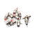Hxchen Red&Black Chassis Panel Mount Female Socket RCA Phono Solder Connector - Pack of 10