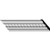 2 3/4"H x 2 3/4"P x 3 7/8"F x 94 1/2"L Dentil Crown Moulding