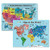 USA Wall Map & Kids World Map for Kids Wall (Laminated Maps for Kids) 2 Classroom Posters Perfect for Map Art - 18x24 (Laminated) 2 Wall Maps Included