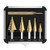 Step Drill Bit Set & Automatic Center Punch 5pcs HSS Cobalt Titanium Step Drill Bit Set, Multiple Hole 50 Sizes High Speed Step Drill Bit Set with Aluminum Case