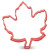 LILIAO Fall Thanksgiving Maple Leaf Cookie Cutter - 3.5 x 3.5 inches - Red Color Coated Stainless Steel