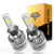 Auxbeam LED Headlights F-S2 Series H1 P145S Headlight Bulbs High Brightness H1 P145S Headlight Conversion Kit with 2 Pcs of H1 Bulbs 72W 8000lm COB Led Chips Single Beam